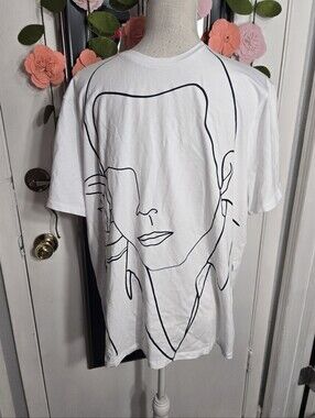 Armani Exchange Men's T Shirt Face Silhouette White Sz Large NWT